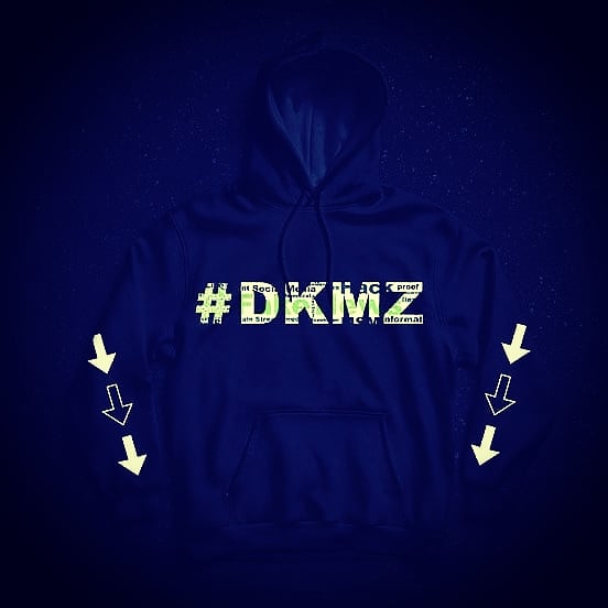 Blue Hoody with white DKMZ logo